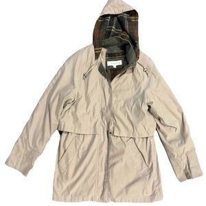 Liz Claiborne Women's Lightweight Lined Med Trench Jacket Khaki Color PreOwned